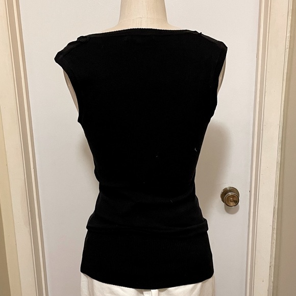 Lace Trim V-Neck Sweater Vest - Picture 2 of 5